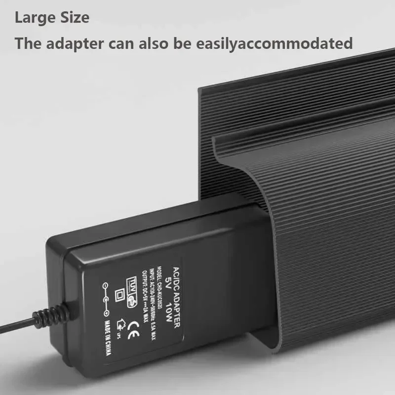 1pc Self Adhesive Under Desk Cable Management Tray Power Wire Hider Strip Cord Holder No Drilling Wire Organizer Cable Raceway thumbnail 4