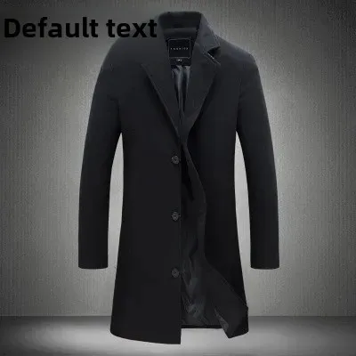 Woolenovercoat2022 New Men's Slim Fit Korean Style Medium Length Trench Coat Factory Wholesale Woolen Material Jacket