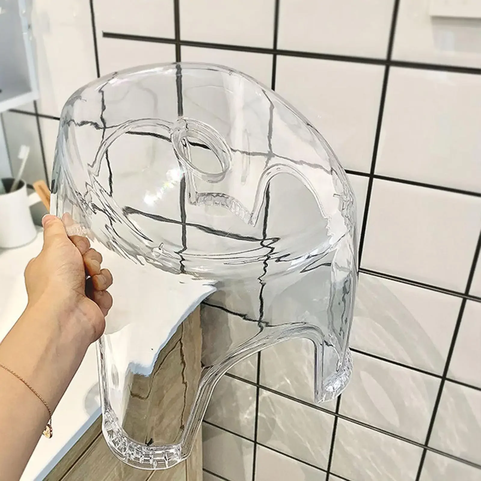 Acrylic Bathroom Shower Non-slip Stool Transparent Small Low Stool for Kids Home Living Room Bathroom Simple Modern Furniture thumbnail 2