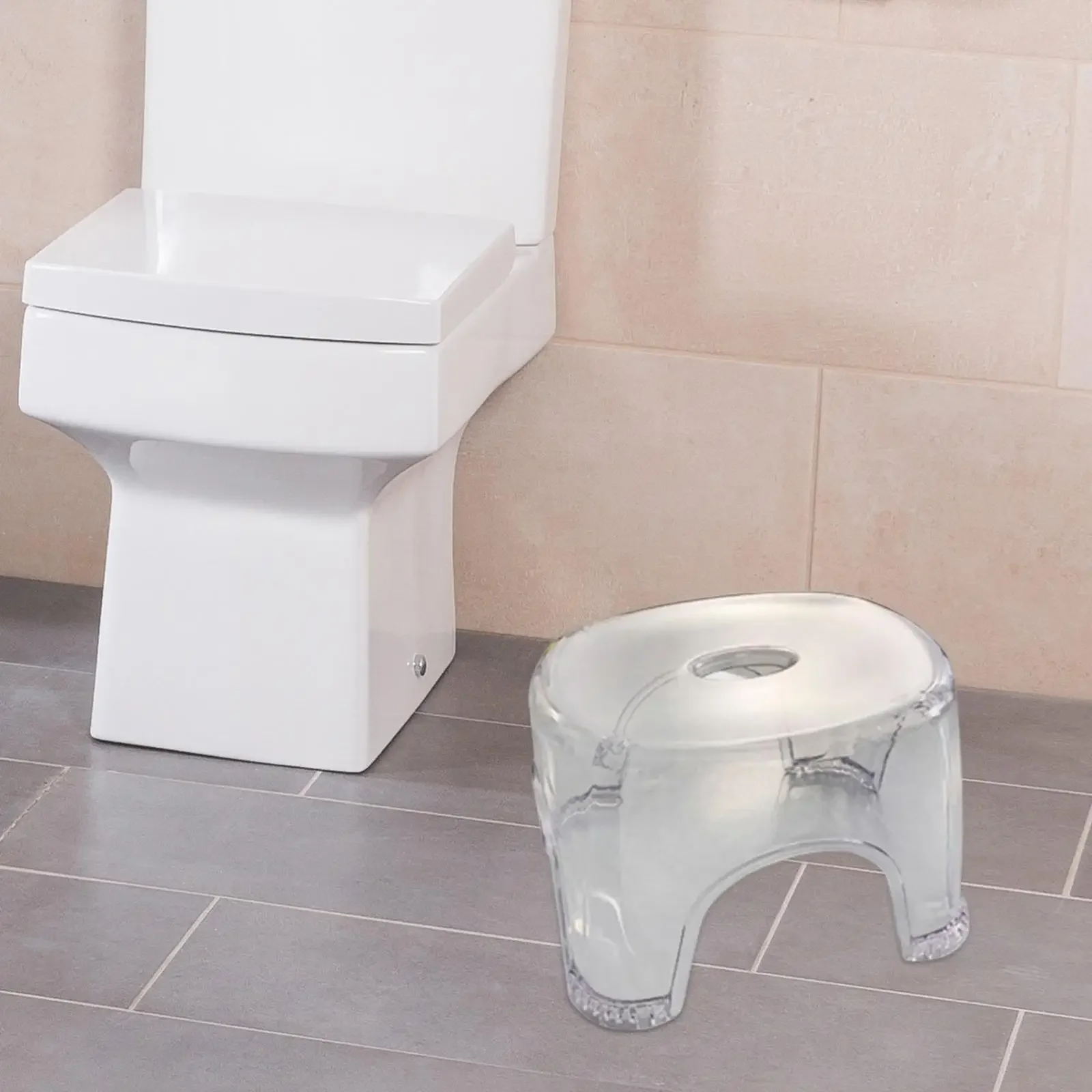Acrylic Bathroom Shower Non-slip Stool Transparent Small Low Stool for Kids Home Living Room Bathroom Simple Modern Furniture thumbnail 5