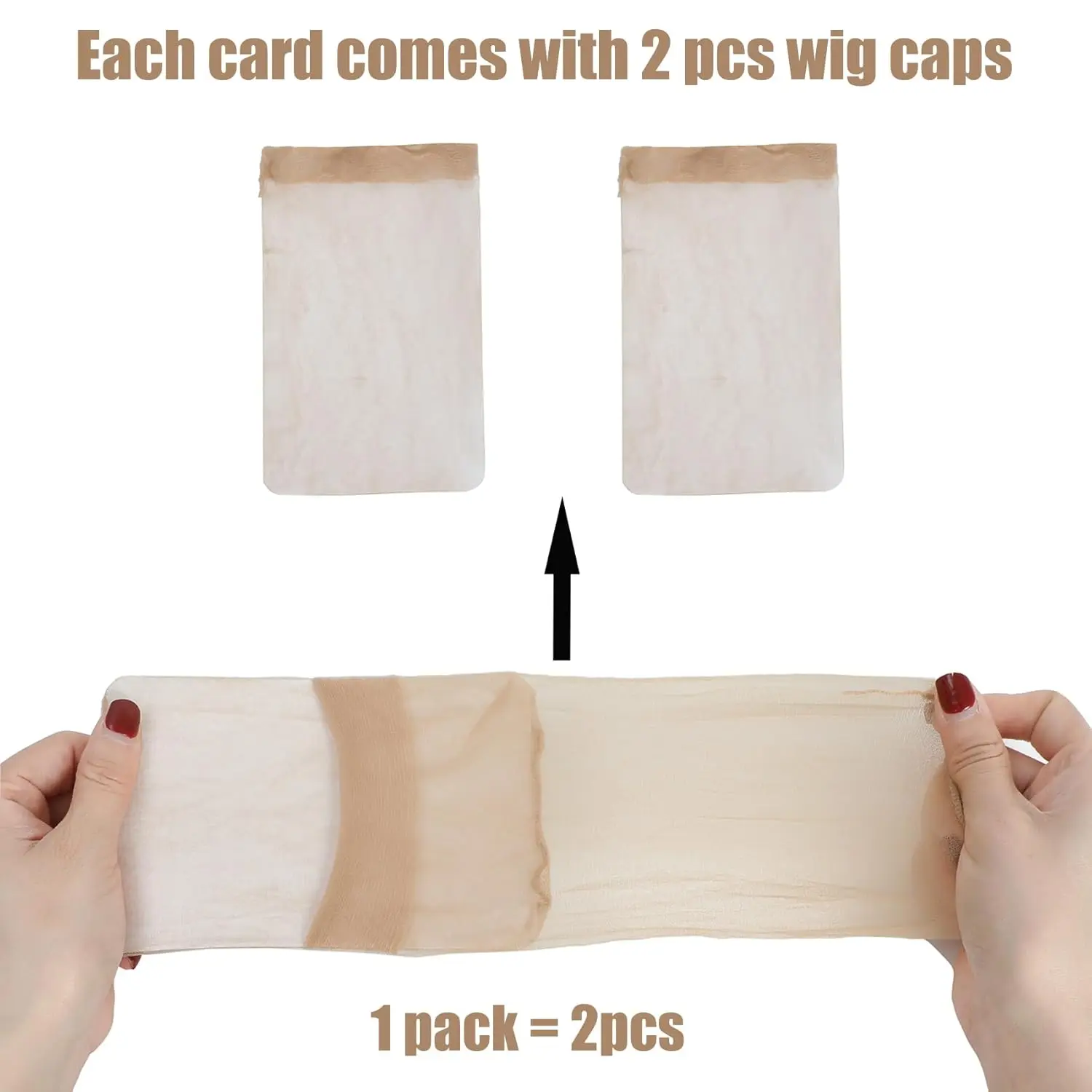 Wholesale  Wig Cap for Women Invisible Ultra-thin Stretchy Stocking Caps for Lace Front Wigs Sheer Wig Cap Thin Nylon Cap thumbnail 3