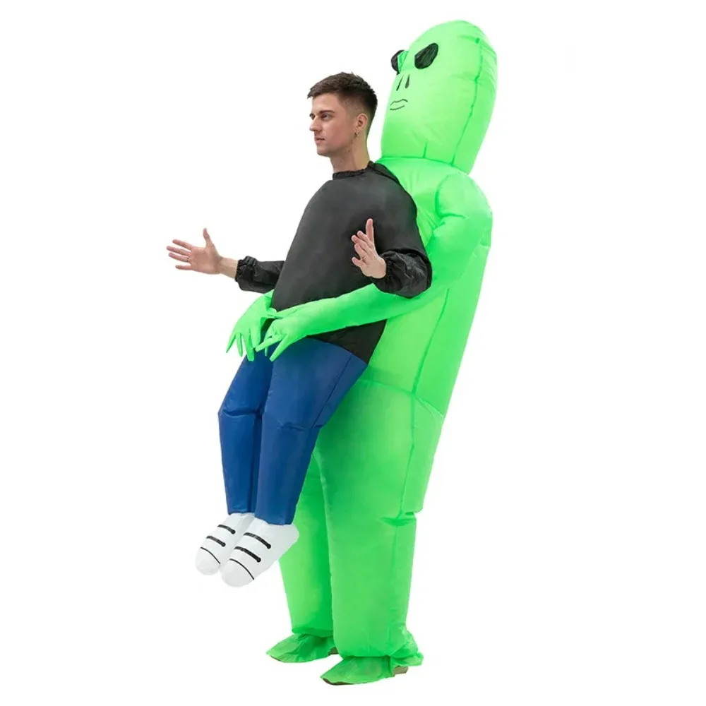 Adult Inflatable Alien Costume Funny Blow Up Outfit For Halloween Cosplay Party Performance thumbnail 3