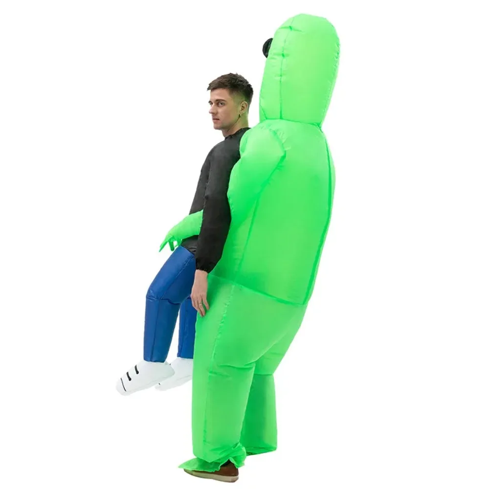 Adult Inflatable Alien Costume Funny Blow Up Outfit For Halloween Cosplay Party Performance thumbnail 5