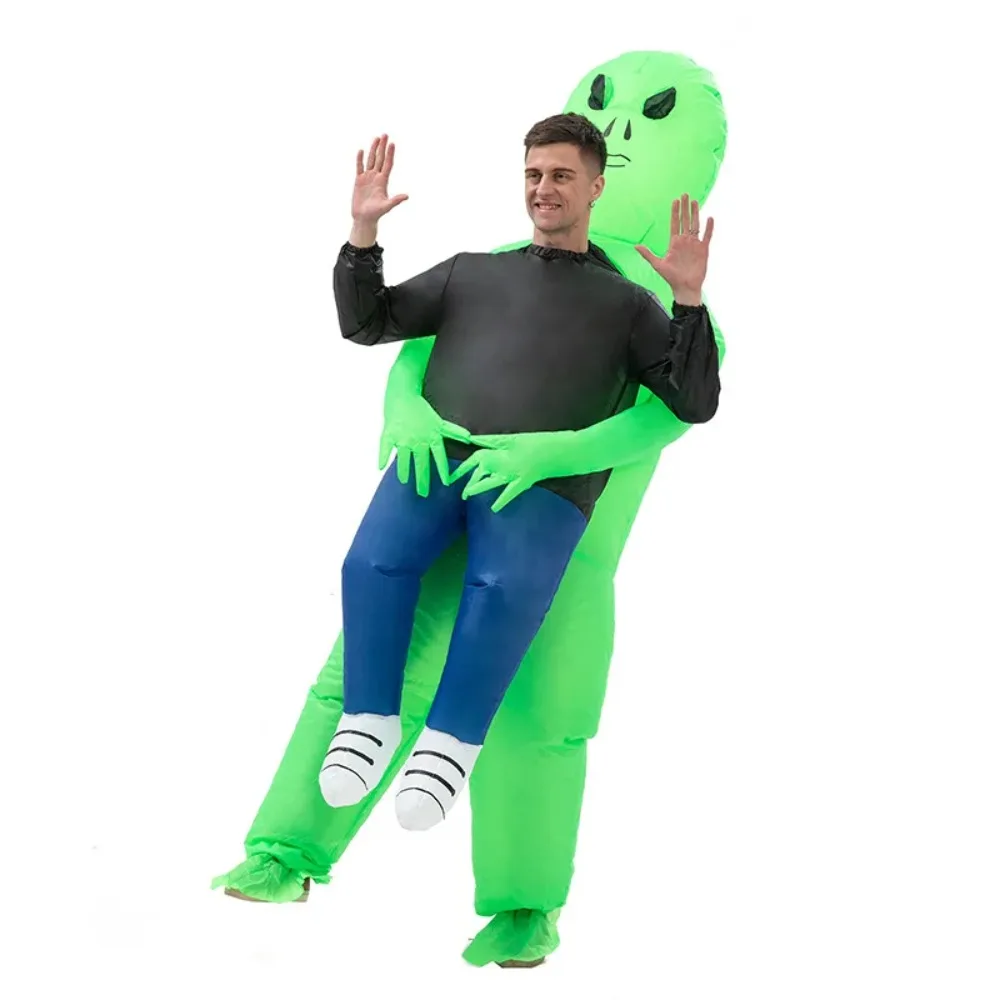 Adult Inflatable Alien Costume Funny Blow Up Outfit For Halloween Cosplay Party Performance thumbnail 2