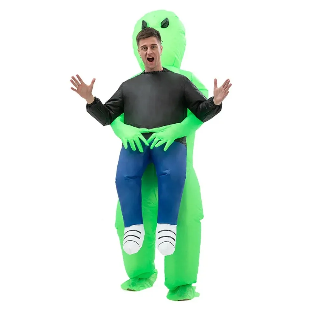 Adult Inflatable Alien Costume Funny Blow Up Outfit For Halloween Cosplay Party Performance thumbnail 4
