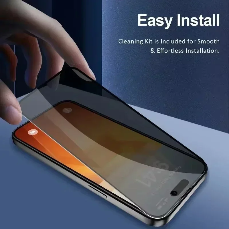 1-5Pcs Full Cover Privacy Screen Protector For iPhone 16 15 13 11 14Pro Max Anti Spy Tempered Glass For iPhone X XS Max XR thumbnail 5