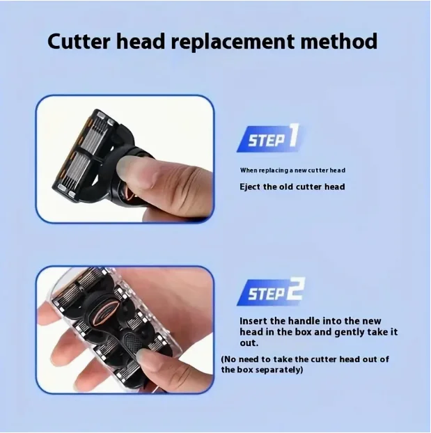 Suitable for fusion series men's facial original shaver hair removal safety 6-layer manual shaver blade replacement thumbnail 5