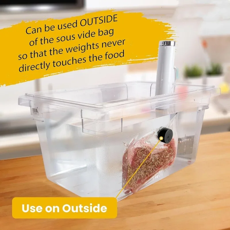 8-Pack Sous Vide Weights - Food-Safe Magnetic Weights for Slow Cooker & Sous Vide Bags | Heavy-Duty Kitchen Magnets to Keep thumbnail 4
