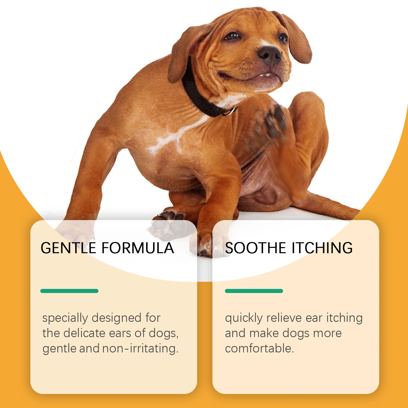Dog Ear Care Drops Relieve Itching Dandruff Reduce Odor Anti-Fungals Earwax Remover No Irritating Pet Ear Cleaner Liquid 60ml thumbnail 3