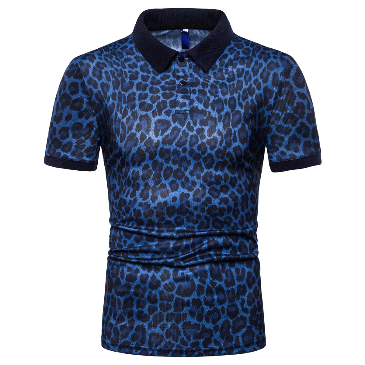 Fashion Leopard Pattern Men's Polos T-Shirts Summer holiday Short Sleeve 3D Printed Street Trend POLO Tee Casual Men's Clothing thumbnail 4