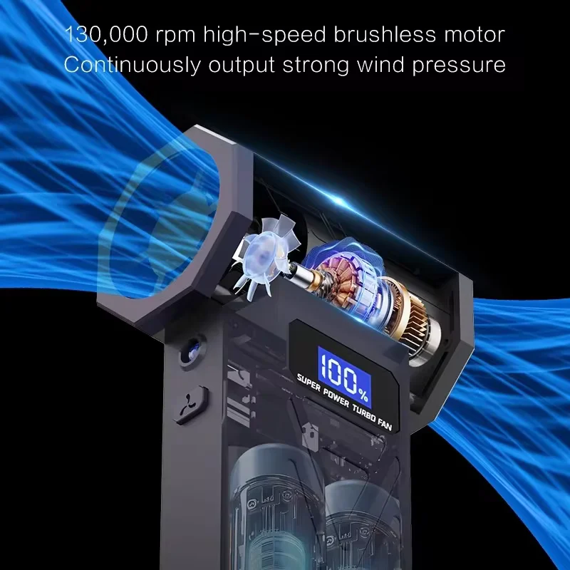 Powerful Air Blower 130000RPM Turbo Jet Blower Brushless Vacuum Cleaner For PC/Keyboard/Home/Car Cleaning Air Duster Fan Blower thumbnail 6