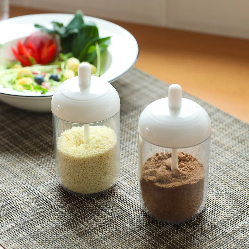 Seasoning Storage Container Food Jar with Lid and Spoon for Kitchen Storage for Sugar, Seeds, Salt, Pepper, Spices thumbnail 6