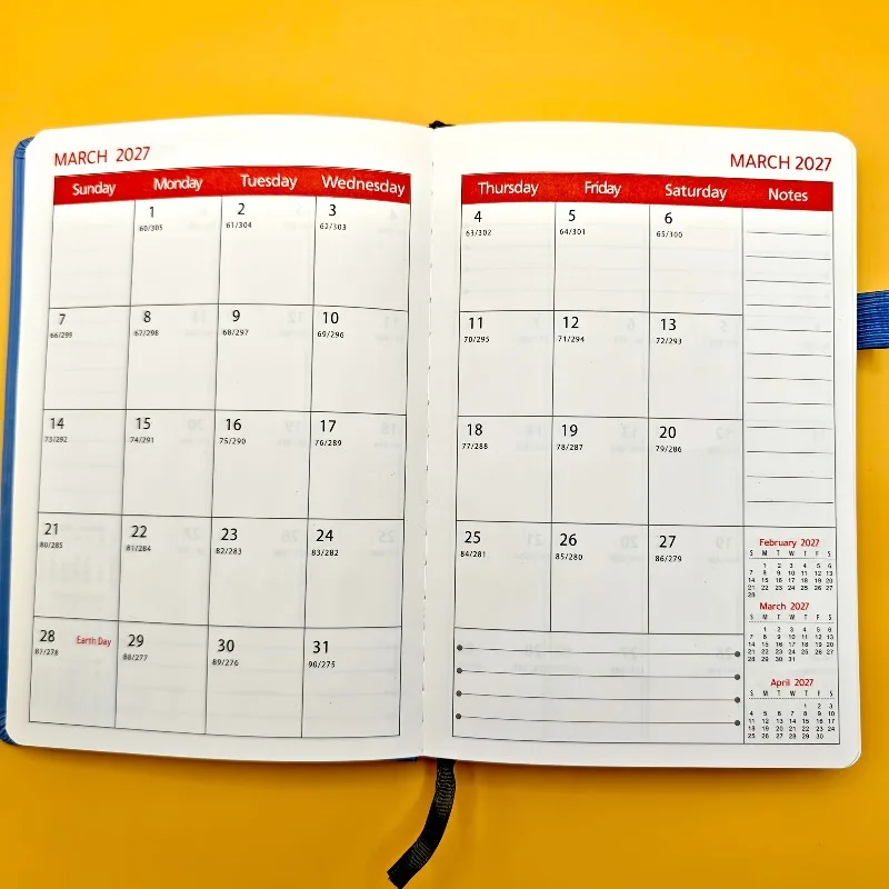 3-Year Monthly Planner Calendar 2026-2028-January To December,Softcover with Elastic Pen Holder, Diary Writing Minimalist Design thumbnail 5