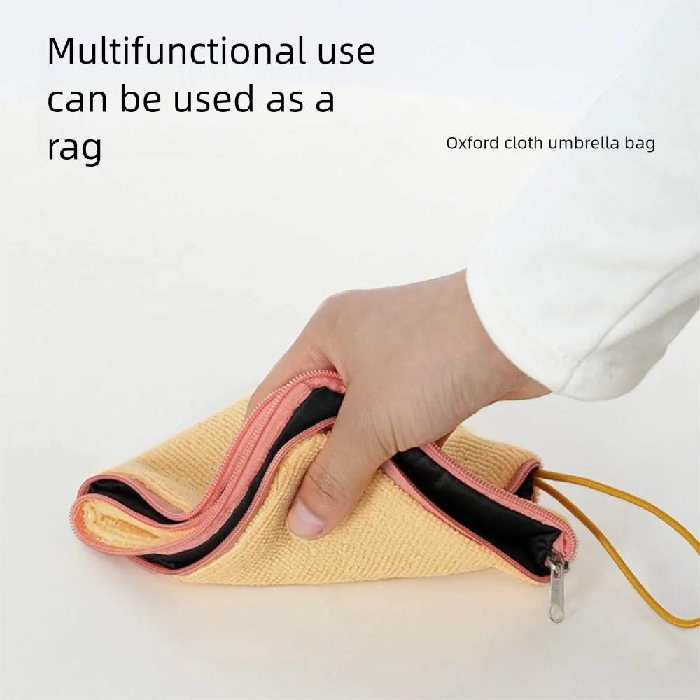 Absorbs Water Wet Umbrellas Bag Reusable Portable Umbrella Storage Cover with Handle Umbrellas Carry Case Travel thumbnail 5