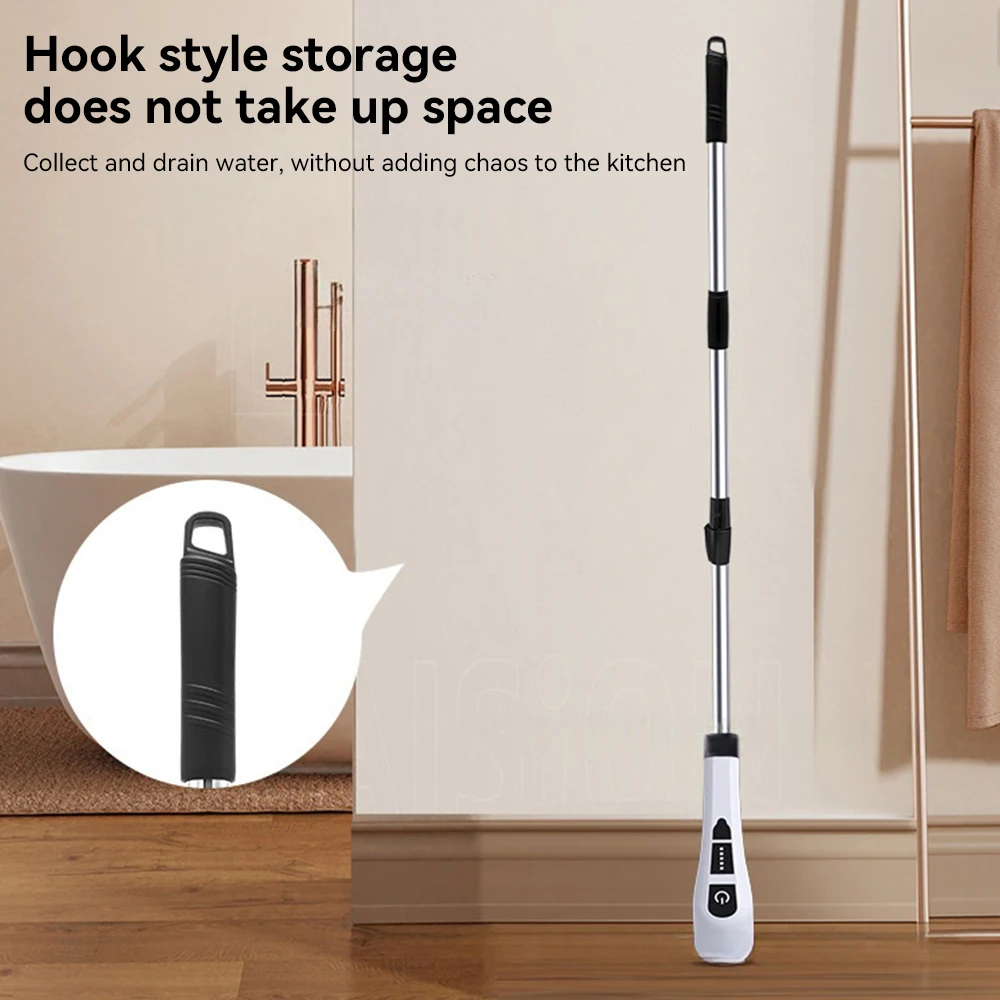 Electric Spin Scrubber Cordless Cleaning Brush with 8 Replaceable Brush Heads 2 Extension Handle  for Bathtub Kitchen Window thumbnail 2