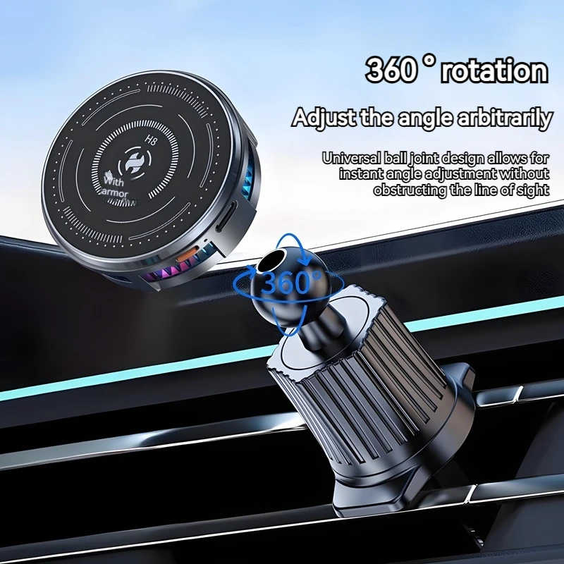 Semiconductor Cooling Magnetic Car Vent Holder, Metal Phone Mount, Heat Dissipation, Compatible with Iphone 17 16 Samsung Xiaomi thumbnail 2