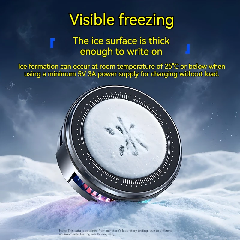Semiconductor Cooling Magnetic Car Vent Holder, Metal Phone Mount, Heat Dissipation, Compatible with Iphone 17 16 Samsung Xiaomi thumbnail 4