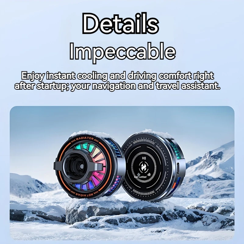 Semiconductor Cooling Magnetic Car Vent Holder, Metal Phone Mount, Heat Dissipation, Compatible with Iphone 17 16 Samsung Xiaomi thumbnail 3