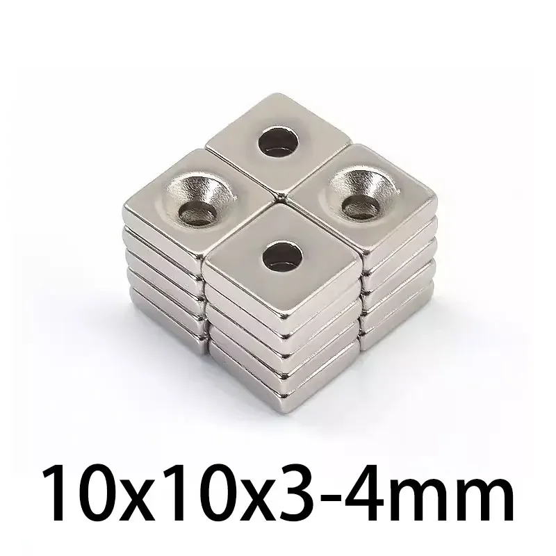 10x10x3-4mm Super Strong Square Magnet 10x10x3-4mm For Home Refrigerators, Offices DIY  10x10x3-4mm thumbnail 3