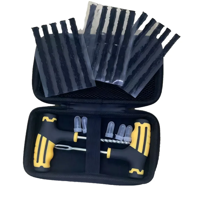 Tire Plug Kit, 22ps Heavy Duty Car Emergency Tool Kit for Flat Tire Puncture Repair Compact Kit for Autos, Cars, Motorcycles,etc