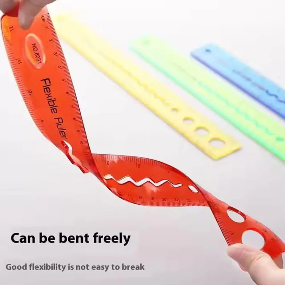 30cm Soft Ruler Flexible Ruler Creative Stationery Rule School Supply Student Stationery Ruler Folding Ruler thumbnail 2