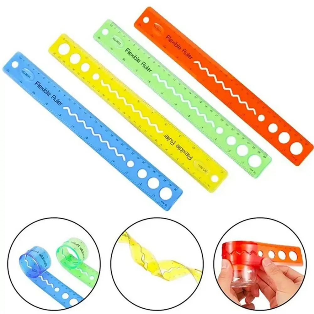 30cm Soft Ruler Flexible Ruler Creative Stationery Rule School Supply Student Stationery Ruler Folding Ruler thumbnail 5