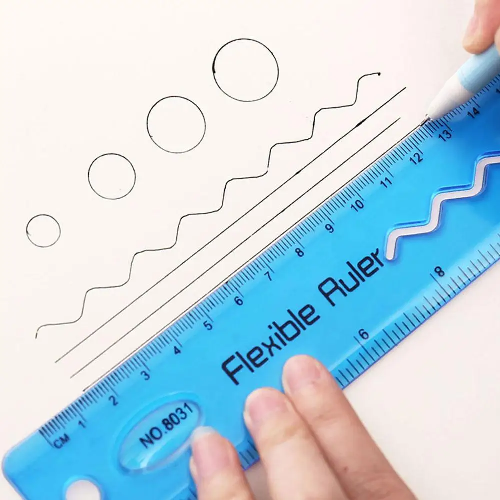 30cm Soft Ruler Flexible Ruler Creative Stationery Rule School Supply Student Stationery Ruler Folding Ruler thumbnail 4