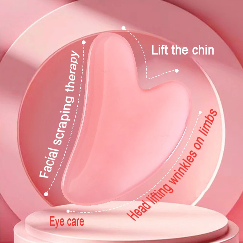 1Pcs Pink Resin Facial Massage Instrumenr Roller Beauty Scraping Double-ended Massage Unblock And Relax Beauty Skincare Tools 07 thumbnail 5