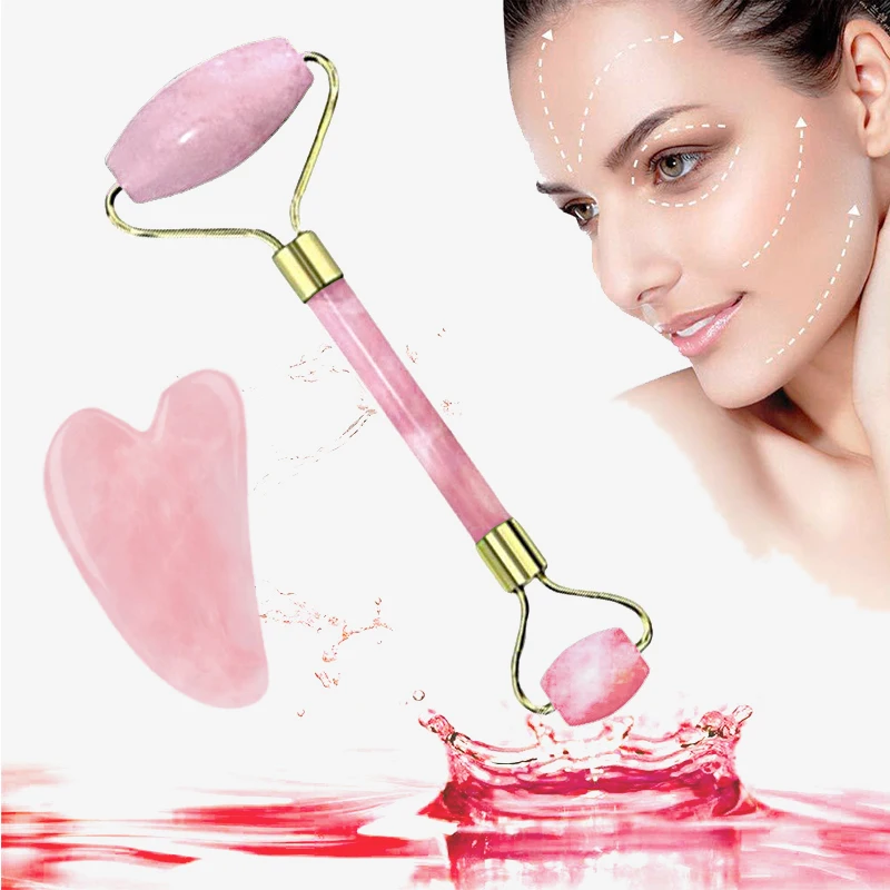 1Pcs Pink Resin Facial Massage Instrumenr Roller Beauty Scraping Double-ended Massage Unblock And Relax Beauty Skincare Tools 07 thumbnail 2