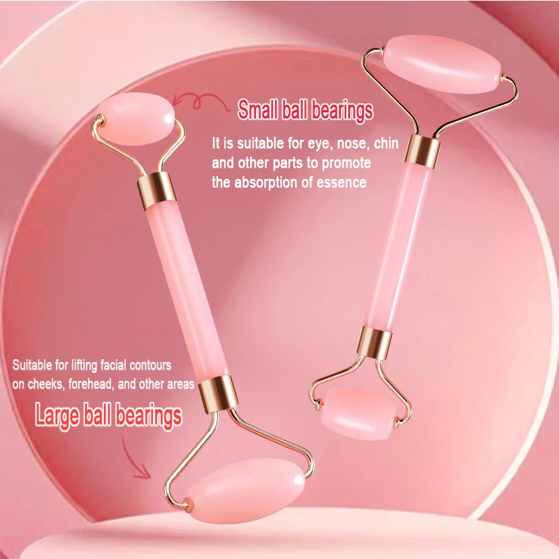 1Pcs Pink Resin Facial Massage Instrumenr Roller Beauty Scraping Double-ended Massage Unblock And Relax Beauty Skincare Tools 07 thumbnail 4
