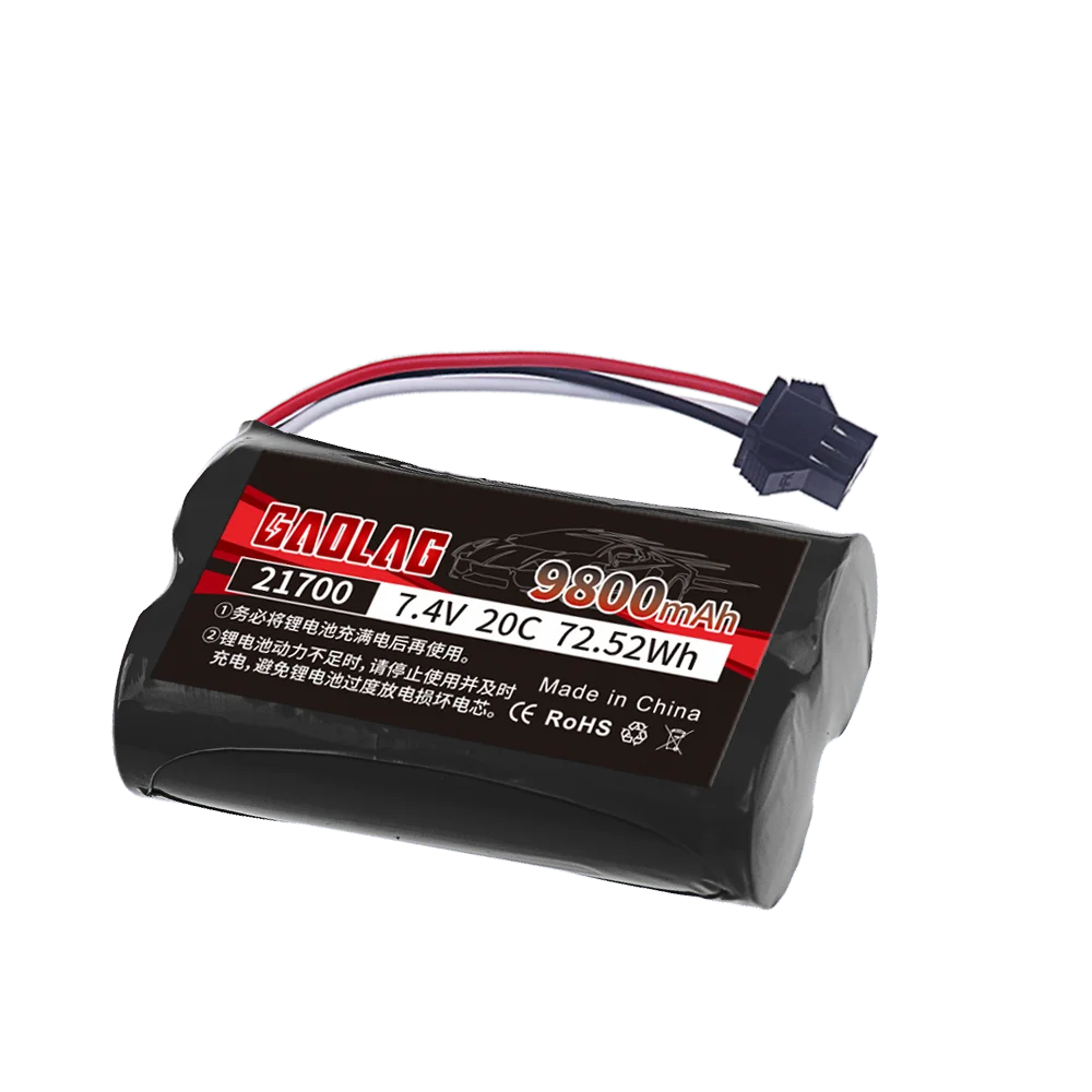 7.4V 9800mAh 21700 SM-3P Li-ion Battery with charger For MN82 MN128 MN78 LC79 MN90K MN91 MN45 MN99 MN96 RC Car Parts thumbnail 2