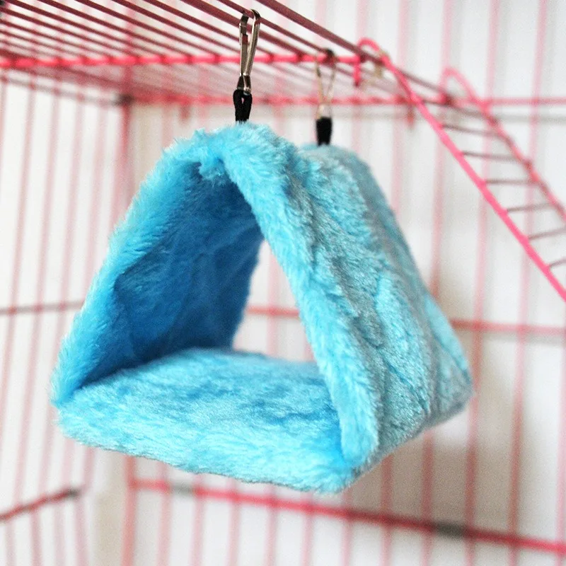 Bird Bed Winter Pet Bird Parrot Cages Warm Plush Hammock Hut Tent Bed Hanging Cave for Sleeping and Hatching Bird Accessories thumbnail 5