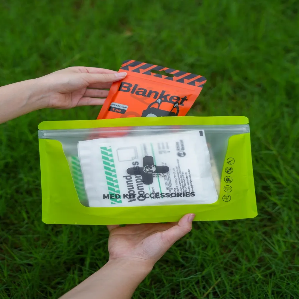 Rhino Rescue Outdoor & Home First Aid Refill Bag – Emergency Supplies with Survival Blanket, Bandages, Gauze Pads, Trauma Shears thumbnail 4