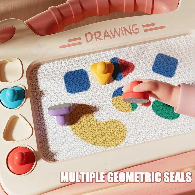 Cartoon Drawing Board Baby Puzzle Magnetic Writing Board Toy Graffiti Magnetic Drawing Board Montessori Toy for Children Gift thumbnail 4