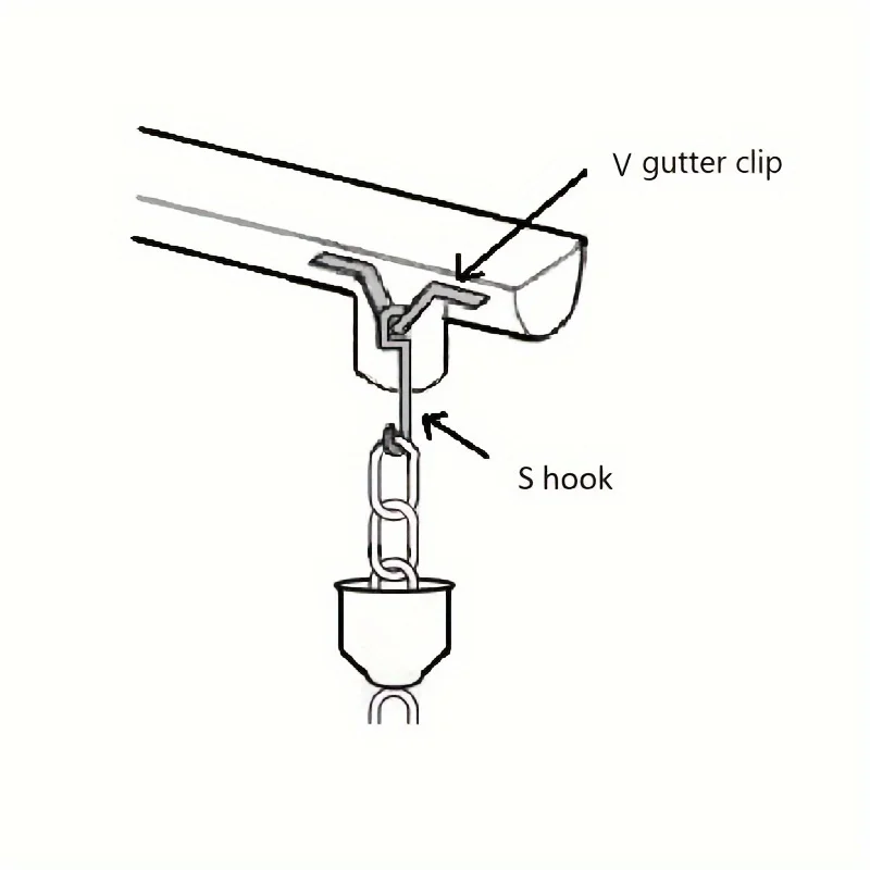 Rain Chain Hook Installer，Standard Installation Kit for Gutter Downspout, Metal Garden Decor, Outdoor Yard & Lawn Accessory thumbnail 5