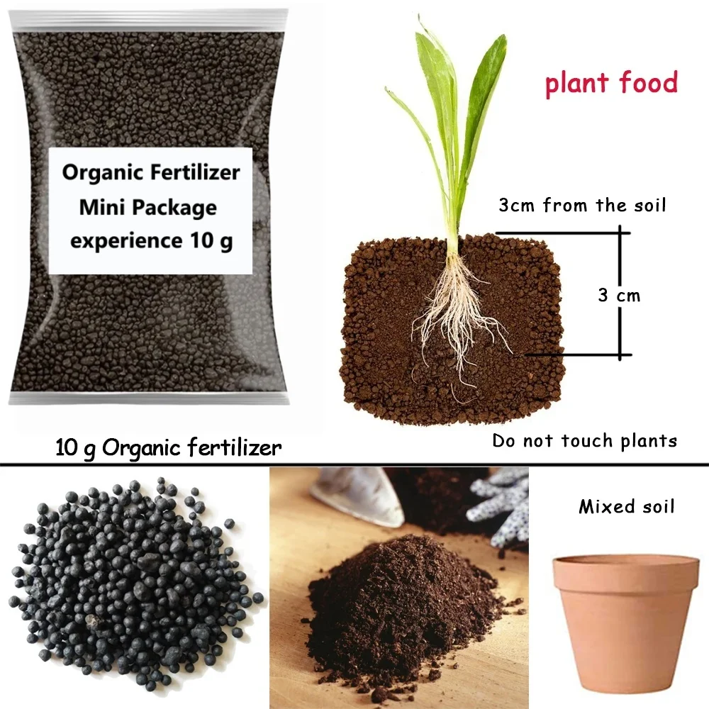 10 G Organic Fertilizer Mini Package Green General Purpose Safe And Pollution Free Use Flower Plant Food For Garden Bonsai thumbnail 2