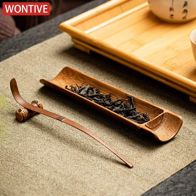 Matcha Scoop Crafting Long Handle Traditional Tea Ceremonial Chashaku Chinese Tea Spoon for Decoration Gift Home Coffee Kitchen thumbnail 5