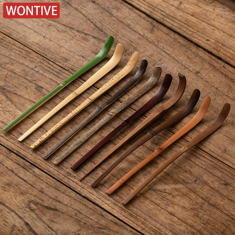 Matcha Scoop Crafting Long Handle Traditional Tea Ceremonial Chashaku Chinese Tea Spoon for Decoration Gift Home Coffee Kitchen