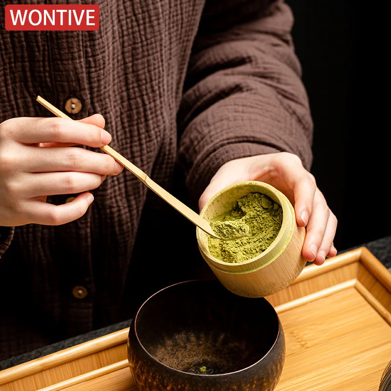 Matcha Scoop Crafting Long Handle Traditional Tea Ceremonial Chashaku Chinese Tea Spoon for Decoration Gift Home Coffee Kitchen thumbnail 2
