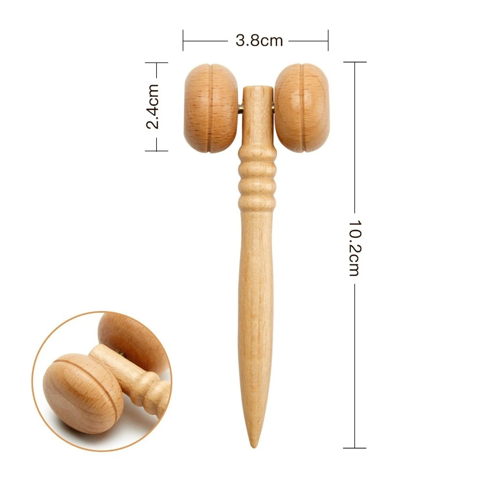 6/7/8Pcs/Set Wooden Facial Massage Tools Scraping Board Anti-Aging Face Massager Kit Roller Durable Manual Massage Tools thumbnail 6