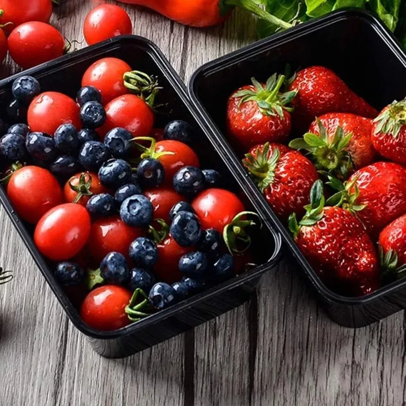 10/30pcs Disposable Takeaway Lunch Box Plastic Bowl Lunch Box Fruit Salad Food Box Takeout Bento Fridge Storage Food Containers thumbnail 2