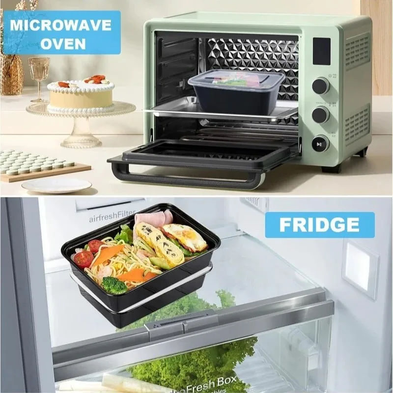 10/30pcs Disposable Takeaway Lunch Box Plastic Bowl Lunch Box Fruit Salad Food Box Takeout Bento Fridge Storage Food Containers thumbnail 5