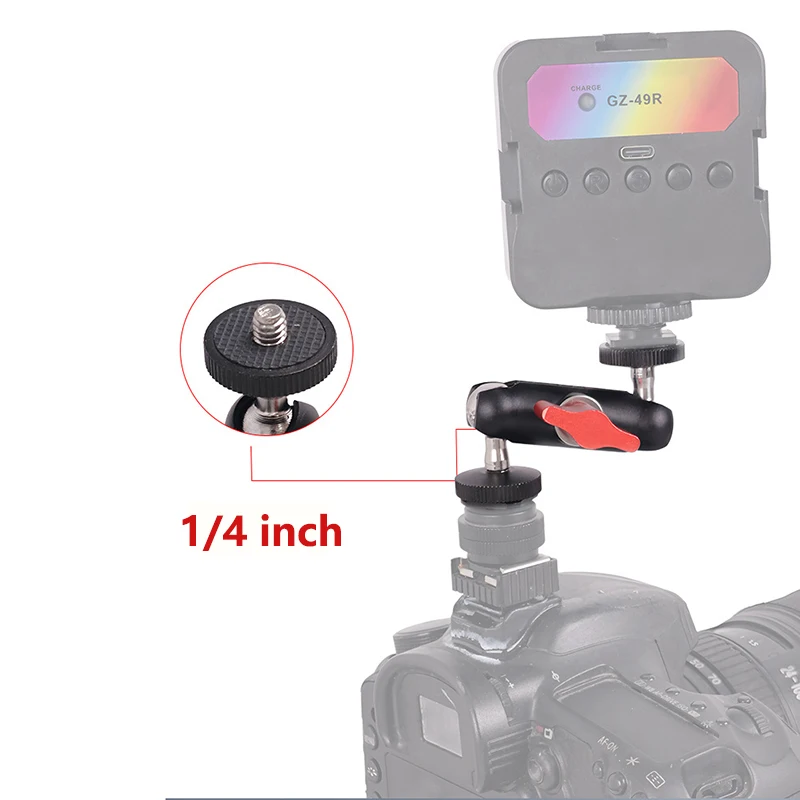 Double Ball Head Articulating Magic Arm With 1/4'' Screw Extend Mount for Monitor Camera Light Mic Photopraphy Accessories thumbnail 3