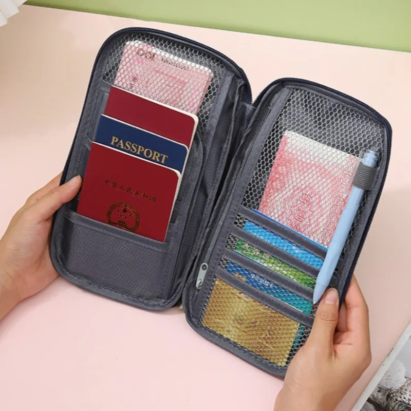 Multi-Functional Wallet-Style Travel Document Holder Men's Women's Style Passport Wallet Organizer Bag Wholesale Stock Available thumbnail 4