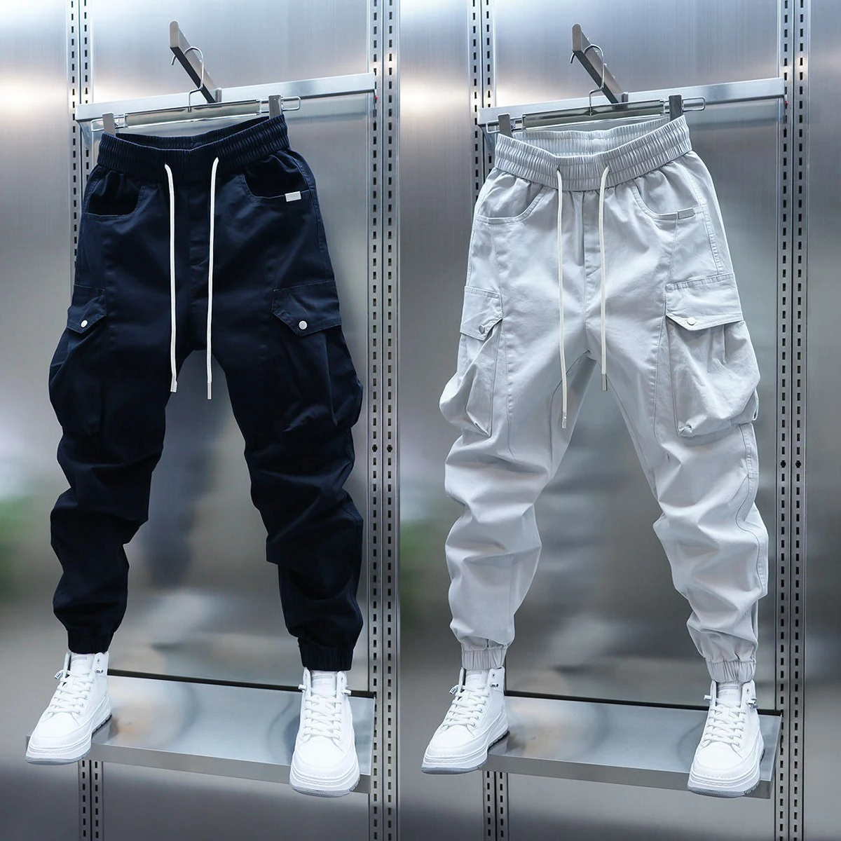 2025 New Men Joggers Autumn Sweatpants Spring Drawstring Casual Pants Workout Running Cotton Sports Trousers Men Clothing