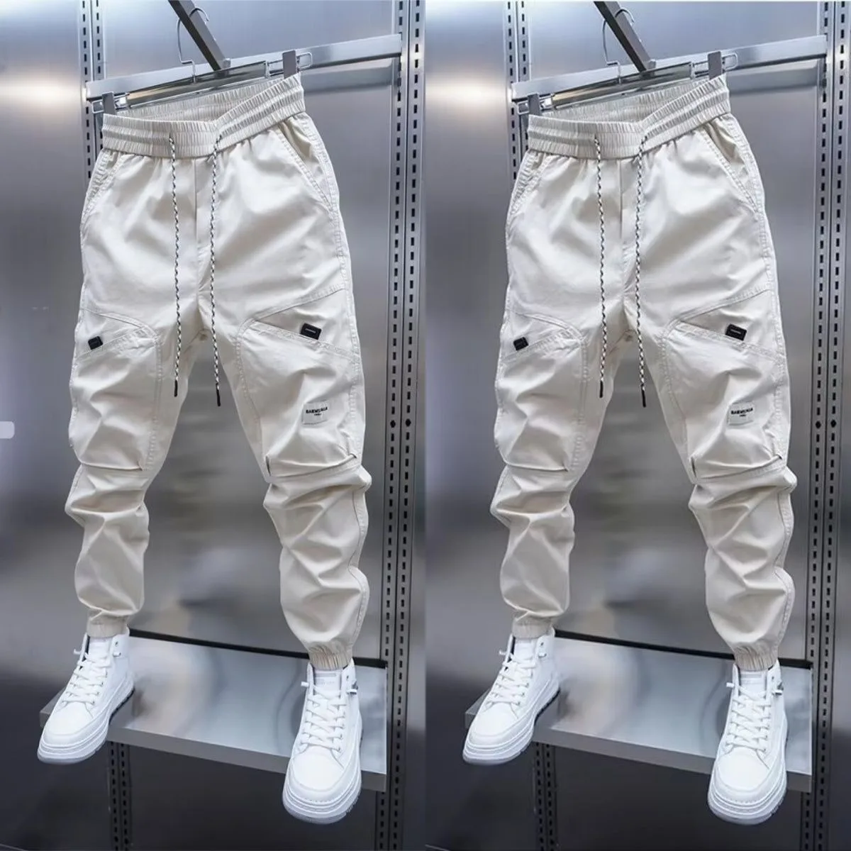 2025 New Men Joggers Autumn Sweatpants Spring Drawstring Casual Pants Workout Running Cotton Sports Trousers Men Clothing thumbnail 6