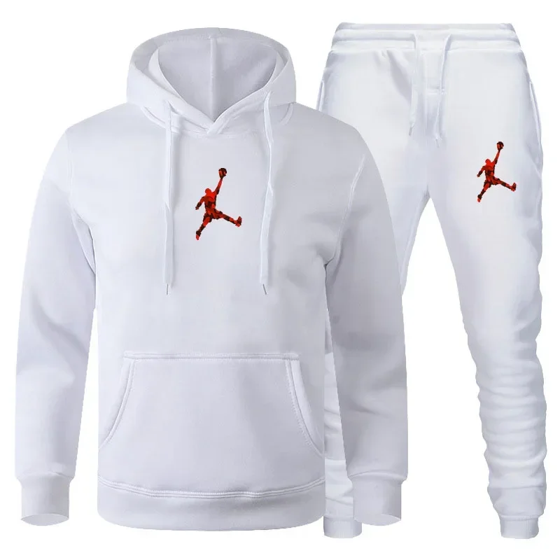 2025 Autumn/Winter Men's jogging Fitness sportswear Set: Fashionable long-sleeved sweatshirt + casual pants 2-piece set thumbnail 4