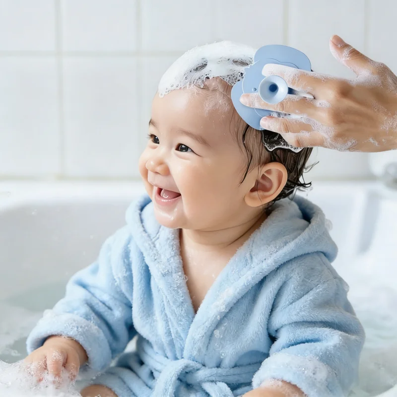 Soft Silicone Baby Bath Head Massage Brushes Cartoon Koala Hair Washing Brush Scalp Comb for Newborn Bath Tool Washing Hair Tool thumbnail 3