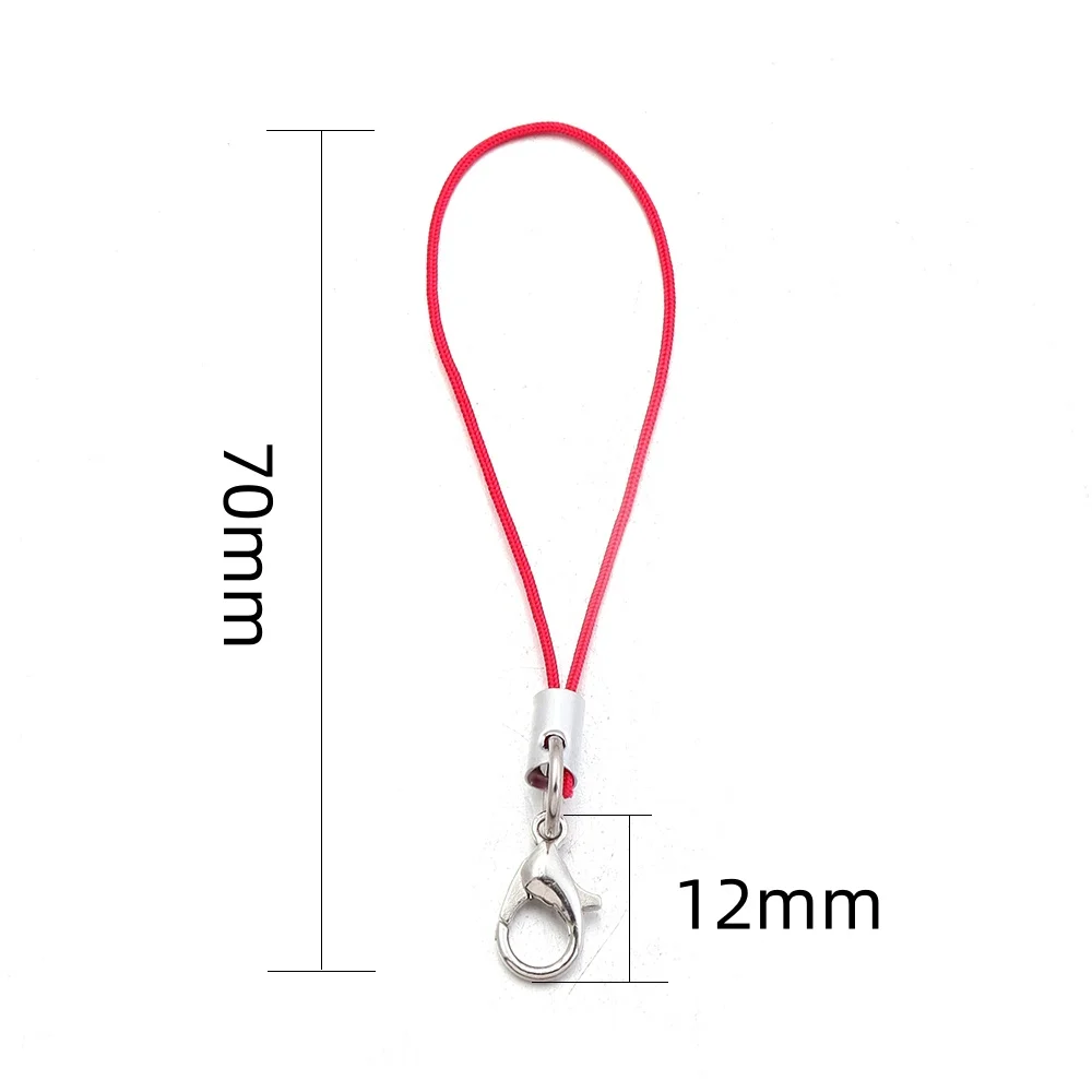 20/100pcs Lanyard Lariat Strap Cords Lobster Clasp Rope Keychains Hooks Mobile Set Charms Keyring Bag Accessories Key Ring thumbnail 2