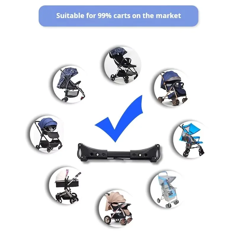 1/3pcs Baby Stroller Connector Twins Baby Stroller Connector Adapter Joints Triplets Infant Cart Secure Strap Adjustable Link thumbnail 4